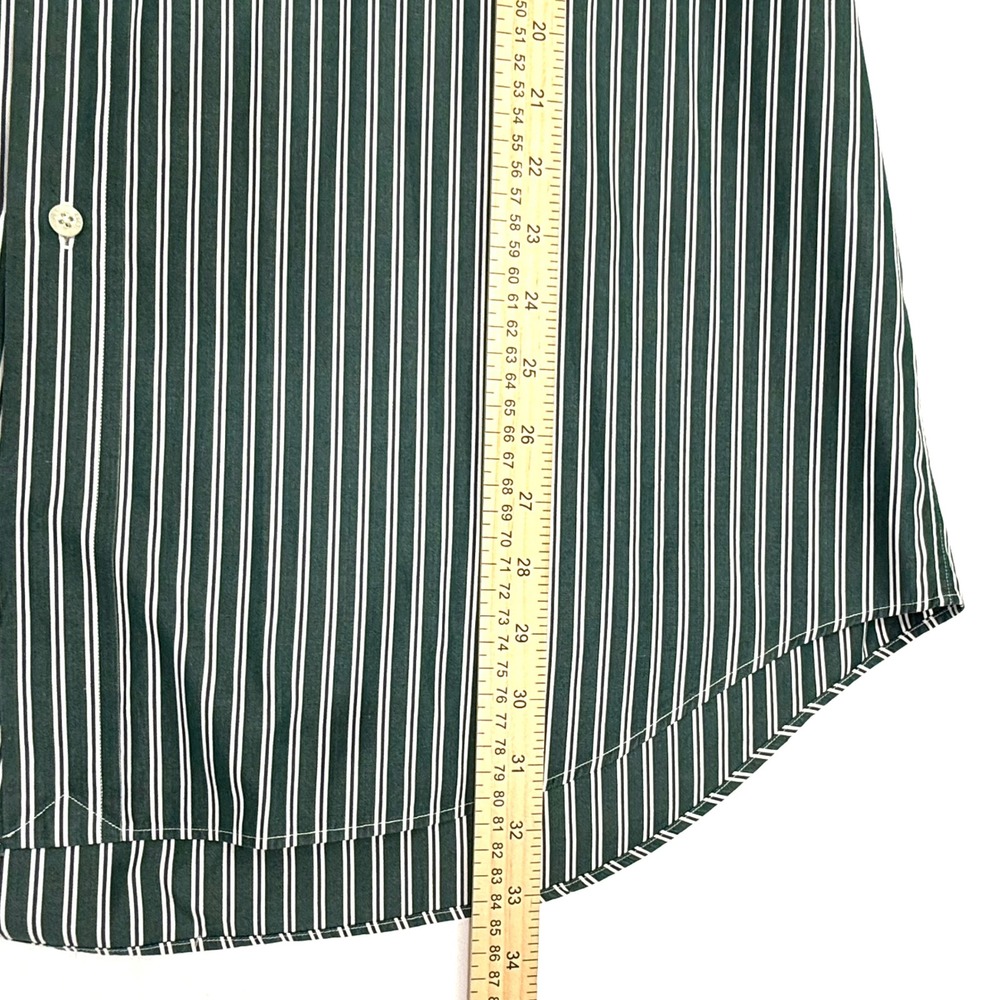 Ralph Lauren Golf Tilden Button Down Shirt Mens XL Green White Stripe 100 Cotton - Picture 5 of 12